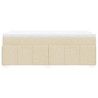 Boxspringbett mit Matratze Creme 90x200 cm Stoff