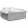 Boxspringbett mit Matratze Hellgrau 180x200 cm Stoff