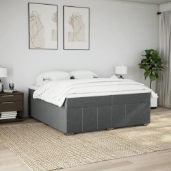 Boxspringbett mit Matratze Taupe 200x200 cm Stoff