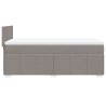 Boxspringbett mit Matratze Taupe 90x190 cm Stoff