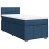 Boxspringbett mit Matratze Blau 90x190 cm Stoff