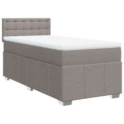 Boxspringbett mit Matratze Taupe 90x190 cm Stoff