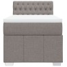 Boxspringbett mit Matratze Taupe 90x200 cm Stoff