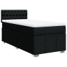 Boxspringbett mit Matratze Schwarz 100x200 cm Stoff