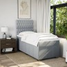 Boxspringbett mit Matratze Hellgrau 90x190 cm Stoff