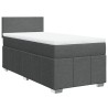 Boxspringbett mit Matratze Dunkelgrau 100x200 cm Stoff