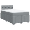 Boxspringbett mit Matratze Hellgrau 120x190 cm Stoff