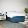 Boxspringbett mit Matratze Blau 140x190 cm Samt