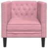 Chesterfield-Sessel Rosa Samt