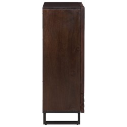 Highboard Braun 60x34x100 cm Massivholz Mango