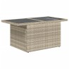 6-tlg. Garten-Sofagarnitur mit Kissen Hellgrau Poly Rattan