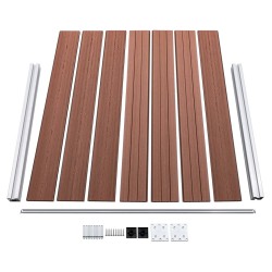 Zaunelement Set WPC 699x146 cm Braun