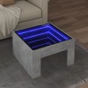 Couchtisch mit Infinity-LED Betongrau 50x50x30 cm