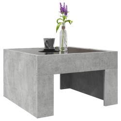 Couchtisch mit Infinity-LED Betongrau 50x50x30 cm