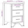 Nachttisch Braun Eichen-Optik 40x41x60 cm Holzwerkstoff