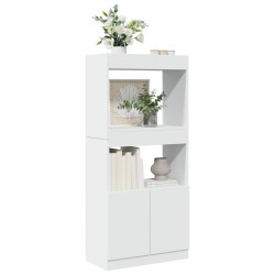 Highboard Weiß 63x33x140 cm...