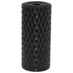 Balkon-Sichtschutze 10 Stk. Schwarz 255x19 cm Poly Rattan