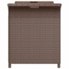 Gartenbank mit Kissen Braun 116x46x57 cm Poly Rattan