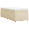 Boxspringbett mit Matratze Creme 80x200 cm Stoff