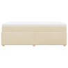 Boxspringbett mit Matratze Creme 80x200 cm Stoff