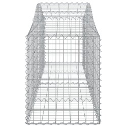 Gabionen mit Hochbogen 7 Stk. 200x50x60/80 cm Verzinktes Eisen