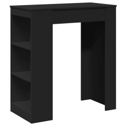 Bartisch mit Regal Schwarz 95x47x103,5 cm Holzwerkstoff