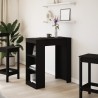 Bartisch mit Regal Schwarz 95x47x103,5 cm Holzwerkstoff