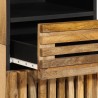 Sideboard 38x34x160 cm Raues Massives Mangoholz