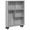 Aufbewahrungswagen Schmal Grau Sonoma 48x13x68 cm Holzwerkstoff