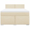 Boxspringbett mit Matratze Creme 140x200 cm Stoff