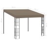 Wand-Pavillon 3x3 m Taupe Stoff