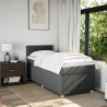 Boxspringbett mit Matratze Dunkelgrau 90x190 cm Stoff