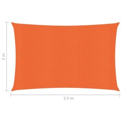 Sonnensegel 160 g/m² Orange 2x3,5 m HDPE