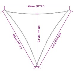 Sonnensegel 160 g/m² Beige 4,5x4,5x4,5 m HDPE