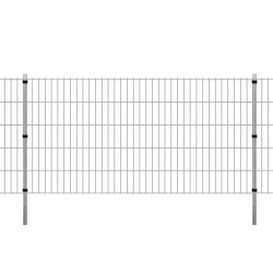 Zaunpfosten 10 Stk. Silbern 150 cm Verzinkter Stahl