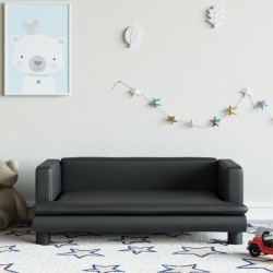 Kindersofa Schwarz 80x45x30...