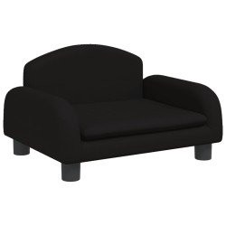 Kindersofa Schwarz 50x40x30 cm Stoff