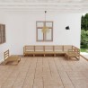 7-tlg. Garten-Lounge-Set Honigbraun Massivholz Kiefer