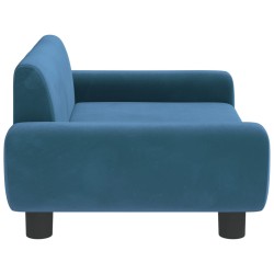 Kindersofa Blau 70x45x33 cm Samt