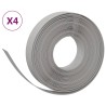 Rasenkanten 4 Stk. Grau 10 m 10 cm Polyethylen