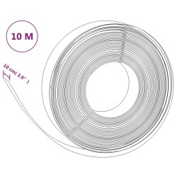 Rasenkanten 4 Stk. Grau 10 m 10 cm Polyethylen