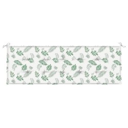 Gartenbank-Auflage Blattmuster 150x50x3 cm Oxford-Gewebe