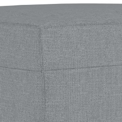 Sessel mit Hocker Hellgrau 60 cm Stoff