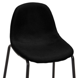 Barhocker 4 Stk. Schwarz Stoff