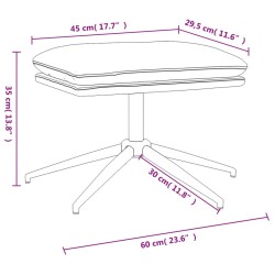 Fußhocker Braun 60x60x35 cm Stoff