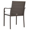 Gartenstühle mit Kissen 2 Stk. Braun 56x59x84 cm Poly Rattan