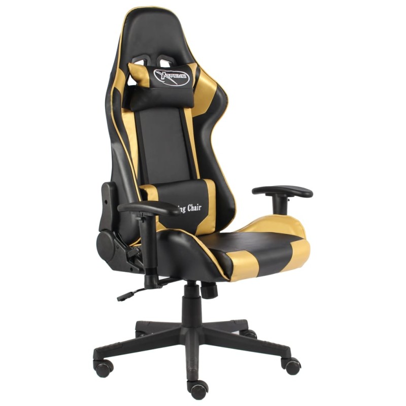 Gaming-Stuhl Drehbar Golden PVC