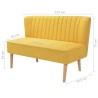 Sofa Stoff 117 x 55,5 x 77 cm Gelb