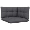 2-Sitzer-Gartensofa mit Kissen Schwarz Massivholz Kiefer