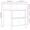 Nachttisch Räuchereiche 44x45x60 cm Holzwerkstoff